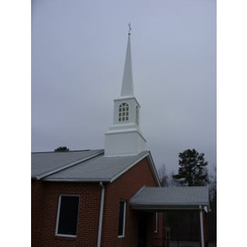 Get your church steeple inspected. Southern Steeplejacks can paint and restore spires, cupolas, bell towers and more. This steeple was painted and restored in Kentucky.