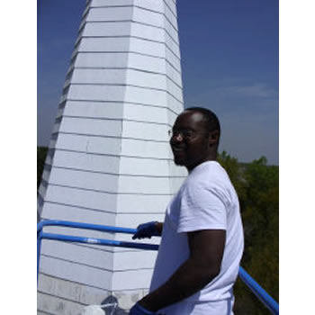 Some repaired wood and new paint make this steeple in Georgia look new!